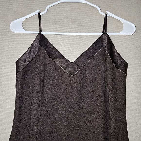 KAREN LAWRENCE BY MATTHEW DRESS Size 6 Chocolate Brown Silk/Lace Gown and Jacket - Picture 14 of 16